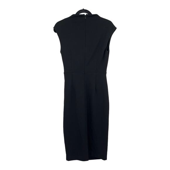 Alexia Admor dress Yoon Cap Sleeves draped sheath black size Small S - Picture 4 of 5